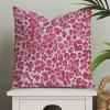 MangGou Hot Pink Leopard Pillow Case Cheetah Throw Pillow Animal Print Cushion Cover Hot Pink Pillow Cover 24x24in Pillowcase (83w69788o220) view 1