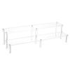 BENECREAT Acrylic Action Figure Display Riser Stands, 2 Tier Acrylic Risers Tiered Display Stand for Birthday Wedding Party Dessert Figures Display, 15.6x3x0.16inch view 1