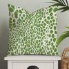 MangGou Emerald Leopard Pillow Case Cheetah Animal Print Throw Pillow Cover Asian Cushion Cover 24x24in Green Accent Pillowcase Home Decor (83w60ufon4fu) view 1