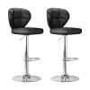 Comfortable Barstools Modern Bar Chair with Backrest and Footrest 360 Swivel Seat Set of 2 Adjustable Barstools Swivel Bar Chair High Stool Advanced view 1