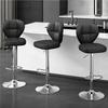 Comfortable Barstools Modern Bar Chair with Backrest and Footrest 360 Swivel Seat Set of 2 Adjustable Barstools Swivel Bar Chair High Stool Advanced view 2