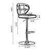 Comfortable Barstools Modern Bar Chair with Backrest and Footrest 360 Swivel Seat Set of 2 Adjustable Barstools Swivel Bar Chair High Stool Advanced view 3