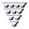 dcIustfHE 10 Pack 1-Inch Smallers Wheels, Single Wheel Rigid Non-Swivel Top Plate Fixeder,Track Orientedniture Bookcase Small Bed Drawer Pulley/0.8Inch view 1