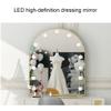 Multigot Dressing Table Set, White Makeup Vanity with Light Bulbs, Vanity Table Set with 3 Lighting Modes, Home Bedroom Cosmetics Dresser Furniture Gift ( Color : Chair without makeup , Size : 100cm ) view 4