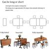 Kitchen Folding Tables, Butterfly Folding Dining Set 4 Space-Saving Folding Dining Table Set with 4 Chairs and 360 Universal Wheels Movable Drop Leaf Table (One table with 4 chairs) ( Color : D , Siz view 2