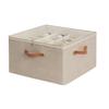 StorageWorks Shoe Organizer for Closet, Fits up to 16 Pairs, Shoe Cubby Storage Containers with Adjustable Dividers and Clear Cover, Taupe view 1