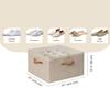 StorageWorks Shoe Organizer for Closet, Fits up to 16 Pairs, Shoe Cubby Storage Containers with Adjustable Dividers and Clear Cover, Taupe view 2