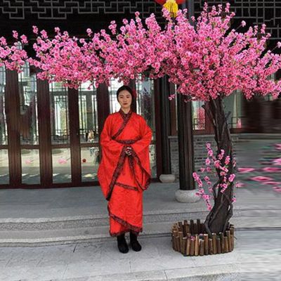 Large-Scale Encrypted Simulation Cherry Tree Peach Tree Interior Decoration Wishing Tree Lucky Tree Living Room Decoration Peach Tree(Extension 1.5x1m/5x3.2FT)