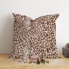 MangGou Brown Leopard Pillow Case Cheetah Throw Pillow Animal Print Cushion Cover Brown Antelope Pillow Covers 26x26in Decorative Pillowcase Home Decor for Sofa Couch Bed Office Car view 4