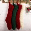 Fesciory 18 Inches Christmas Stockings Bulk, 7 Pack Large Size Cable Knitted Fireplace Hanging Stockings for Family Holiday Xmas Party Decorations, Burgundy view 3