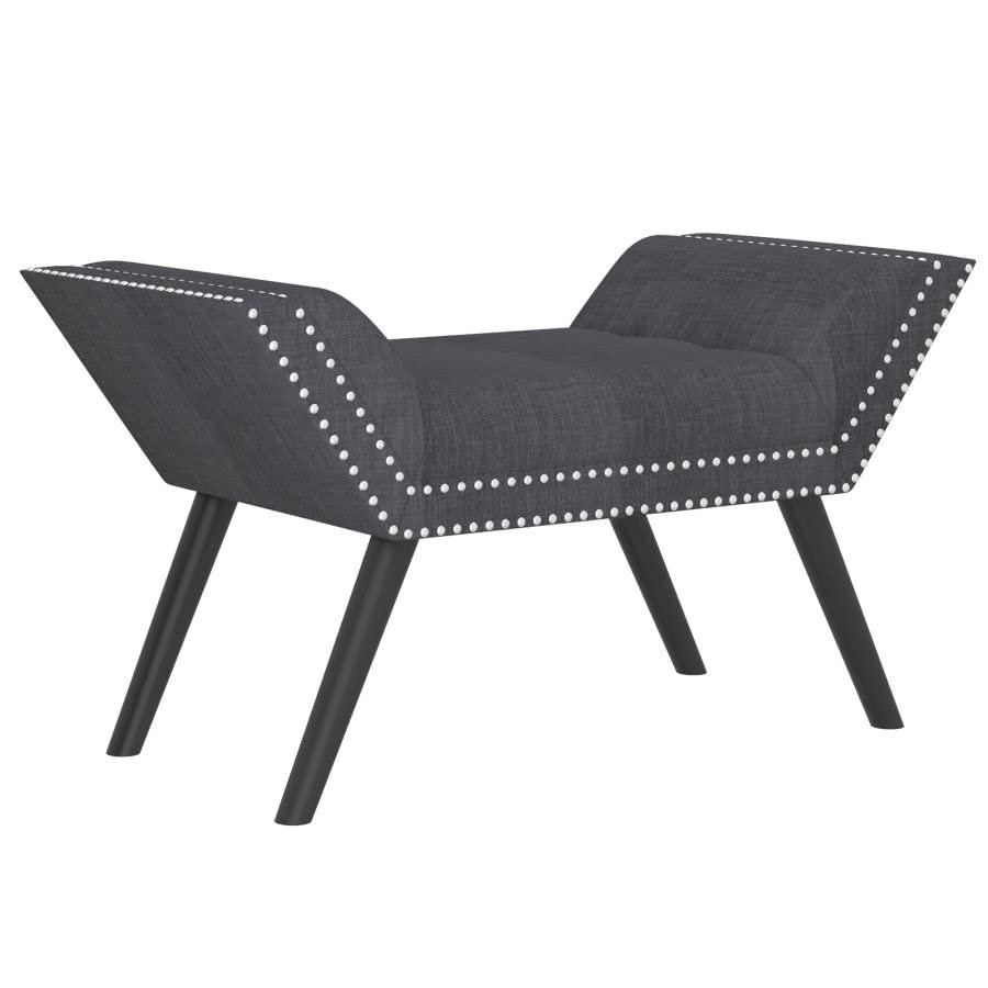 Gulab Homes Lana Bench in Grey and Black 401950GY