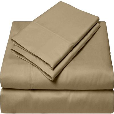 Full XL Size Bed Sheets Set, 800 Thread Count Sheets, 100 Egyptian Cotton, Easy Fit - (10-12" Inch) Deep Pocket Sheet Set (Full XL - 54" X 80"- Taupe Solid)