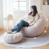 DESHVA Stuffed Animal Storage Bean Bag Chair Cover(it was only a Cover, not a Full Bean Bag) for Adults.Pets Dogs/Cats Lazy Beds for Organizing Children Plush Toys or Memory Foam,Grey view 4