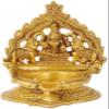 Gangesindia Brass Ashta-Lakshmi Oil Lamp Diya for Wealth & Prosperity view 2