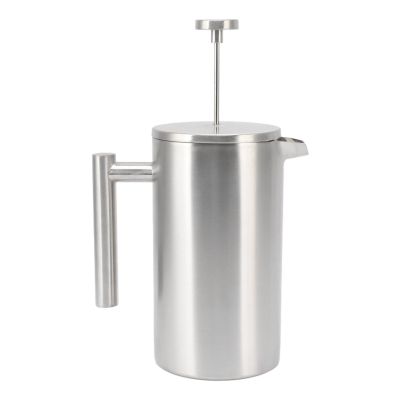 1L French Press Coffee Maker, Stainless Steel French Press with Filter, Double Wall Insulated French Cofee Press Pot, French Press for Tea, Hot Chocolate, Coffee, Cappuccino