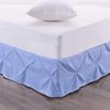 Royalbeddingking Light Blue Pinch Pleat Bed Skirt Twin Size 14 Inch Drop Three Sided Coverage with 850 Thread Count Egyptian Cotton Pintuk Bed Skirt view 1