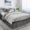Royalbeddingking Grey Pinch Pleat Bed Skirt Queen Size 25 Inch Drop Three Sided Coverage with 850 Thread Count Egyptian Cotton Pintuk Bed Skirt view 2