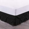 Royalbeddingking Black Pinch Pleat Bed Skirt Twin XL Size 15 Inch Drop Three Sided Coverage with 850 Thread Count Egyptian Cotton Pintuk Bed Skirt view 1
