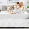 Royalbeddingking Purple Pinch Pleat Bed Skirt Full Size 32 Inch Drop Three Sided Coverage with 850 Thread Count Egyptian Cotton Pintuk Bed Skirt view 2