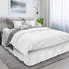 Royalbeddingking White Pinch Pleat Bed Skirt Full XL Size 22 Inch Drop Three Sided Coverage with 850 Thread Count Egyptian Cotton Pintuk Bed Skirt view 2