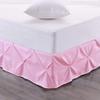 Royalbeddingking Pink Pinch Pleat Bed Skirt Twin XL Size 26 Inch Drop Three Sided Coverage with 850 Thread Count Egyptian Cotton Pintuk Bed Skirt view 1