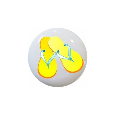 Travel I Vacation - Farm Fresh Knobs Design Ceramic Cabinet Kitchen Bathroom Bedroom Furniture Handles or Pulls w/Glossy Finish 1.5 x 1.5 Inches (8)