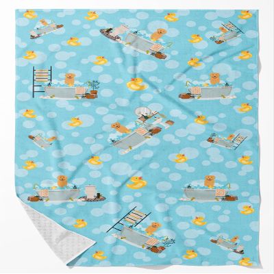 Caroline's Treasures WDK5618BTLG Gold Golden Retriever Bath Towel Large