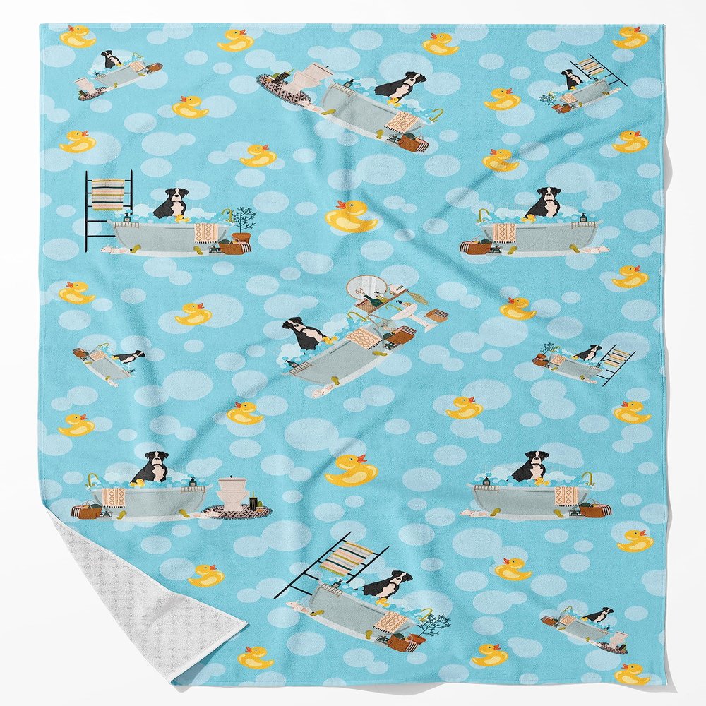 Caroline's Treasures WDK5536BTLG Natural Eared Black Boxer Bath Towel Large