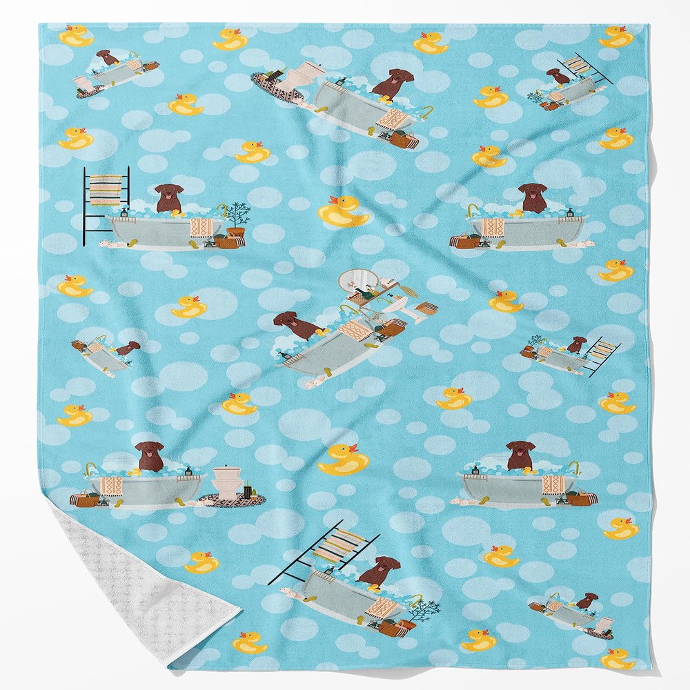 Caroline's Treasures WDK5631BTLG Chocolate Labrador Retriever Bath Towel Large