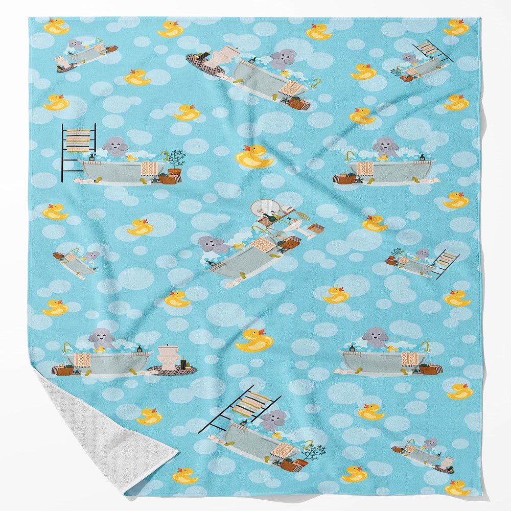 Caroline's Treasures WDK5659BTLG Toy Silver Poodle Bath Towel Large