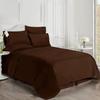 AHJ Beddings 600 Thread Count Twin XL Size 8 Piece Bed in a Bag (with 500GSM Comforter, 10" Deep Pocket Fitted Sheet and 10" Drop Bedskirt) 100% Egyptian Cotton, Chocolate Solid view 2