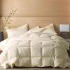AHJ Beddings 600 Thread Count Queen Size 8 Piece Bed in a Bag (with 500GSM Comforter, 10" Deep Pocket Fitted Sheet and 10" Drop Bedskirt) 100% Egyptian Cotton, Ivory Solid view 2