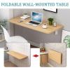Folding Dining Table Fold Down Wall Mounted Table Multi-use as Computer | Laptop | Bedside Gaming Desk,Space Saving Foldable Hanging Table for Home Office Bar - Wooden ( Size : L40xW30cm/L16xW12in ) view 3