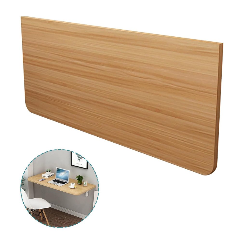 Antourlamm Wall Table Foldable Bar | Wood Wall Hanging Small Writing Table,Study Desk,Wall-Mounted Space Saving Drop-Leaf Desk for Home/Bar/Office/Bedroom/Garage (Size : L40xW25cm/L16xW10in)