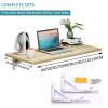 Antourlamm Wall Table Foldable Bar | Wood Wall Hanging Small Writing Table,Study Desk,Wall-Mounted Space Saving Drop-Leaf Desk for Home/Bar/Office/Bedroom/Garage (Size : L40xW25cm/L16xW10in) view 2