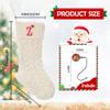 ZGCYSMHT Christmas Stockings Personalized Custom Initials 18 Inches Knitted Christmas Stockings with Letter Fireplace Hanging Monogram Xmas Stockings for Kids,Family Holiday Party DecorationWhite S view 2