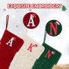 ZGCYSMHT Christmas Stockings Personalized Custom Initials 18 Inches Knitted Christmas Stockings with Letter Fireplace Hanging Monogram Xmas Stockings for Kids,Family Holiday Party DecorationWhite S view 4