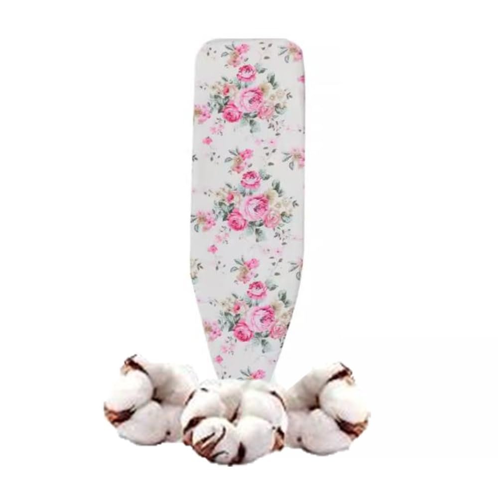 NILZA Iron Board Replacement Cover,100% Cotton Iron Board Cover Heavy Duty Ironing Board Cover and Pad, Standard Ironing Board Cover with Padding, 36x12in 43x13in 47x16in (Color : A, Size : 110x34cm