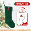 ZGCYSMHT Christmas Stockings Personalized Custom Initials 18 Inches Knitted Christmas Stockings with Letter Fireplace Hanging Monogram Xmas Stockings for Kids,Family Holiday Party DecorationGreen O view 2