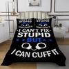Police Theme Bedspread Set Queen Size for Kids,Boys Girls Blue Black White Quilt Set Policeman Bedspread Coverlet Hero Bedspread 3 Piece Decorative Bedding Quilted with 2 Pillow Shams view 2
