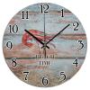 COCOKEN Beach Time Wall Clock Coastal Nautical Beach Clock Lobster 15 Inch Large Wall Clocks Battery Operated Silent Farmhouse Wall Decor for Kitchen Living Room Bedroom view 1