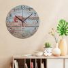 COCOKEN Beach Time Wall Clock Coastal Nautical Beach Clock Lobster 15 Inch Large Wall Clocks Battery Operated Silent Farmhouse Wall Decor for Kitchen Living Room Bedroom view 4