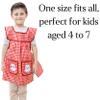 2 Pack Kids Aprons for Painting & Cooking - With Pockets - Ages 4-7 view 3
