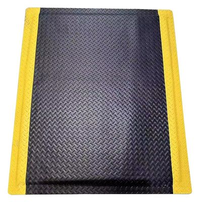 Elasticity Rubber Floor Mat for Standing Desk, Foam Cushioned Mat for Kitchen Office or Garage Floor, Embossed Diamond - Non Slip (Color : Black, Size : 45x200x2cm)