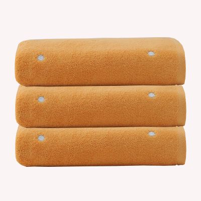 AOKLEY Bath Towels Set of 2 100% Cotton Premium Towels for Bathroom Bath Sheets Towels for Adults Highly Absorbent Microfiber Towels for Sport, Yoga, SPA, Fitness, 27.5x55.1inch (Yellow)