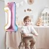 80 Number Balloon Rainbow 40 inch Big Foil Mylar 80th Balloons for 80 Year Old Men Women Birthday Party Decorations Wedding Anniversary Events Supplies view 4