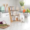 Orii 18 Jar Bamboo Compact Spice Organizer for Countertop and Kitchen Drawer, Filled with Spices, Program view 3