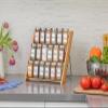 Orii 18 Jar Bamboo Compact Spice Organizer for Countertop and Kitchen Drawer, Filled with Spices, Program view 4