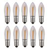E10 COB Candle Arch Bridge Bulb Christmas Lamp Spare E10 LED Screw Light 14V to 55V AC 0.2W Warm White (10) view 1