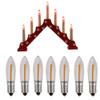 E10 COB Candle Arch Bridge Bulb Christmas Lamp Spare E10 LED Screw Light 14V to 55V AC 0.2W Warm White (10) view 4